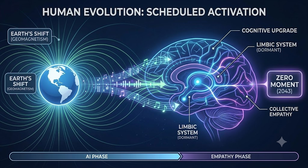 Human Evolution: Scheduled Activation